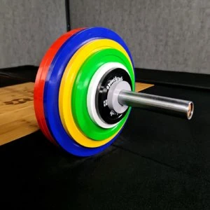 Värikäs painonnostotanko levyt