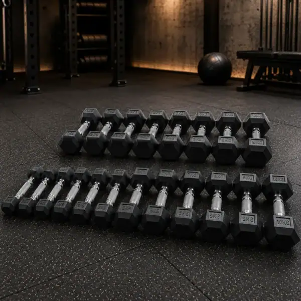 SportKraft Hex käsipainosarja 1-10kg kuusikulmaiset käsipainot parit kuntosali