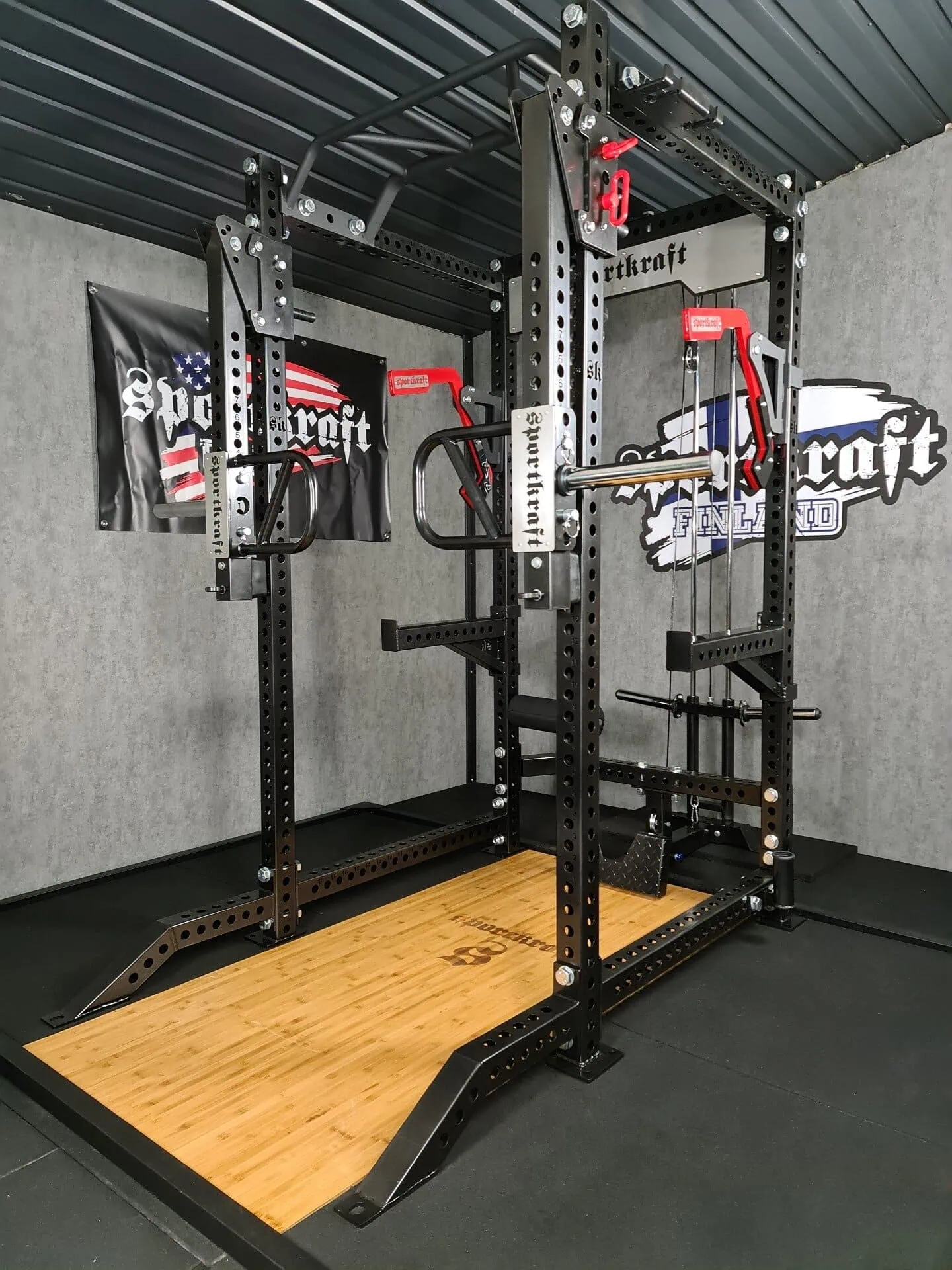 SportKraft premium power rack turvaraudat, 4 kokoa 4