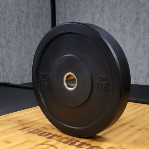 SportKraft bumper-levypaino, musta5kg-25kg luonnonkumi kuntosalille