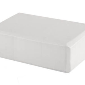 Minimalistinen valkoinen suorakulmainen joogatiili harjoitteluun ja sisustukseen.