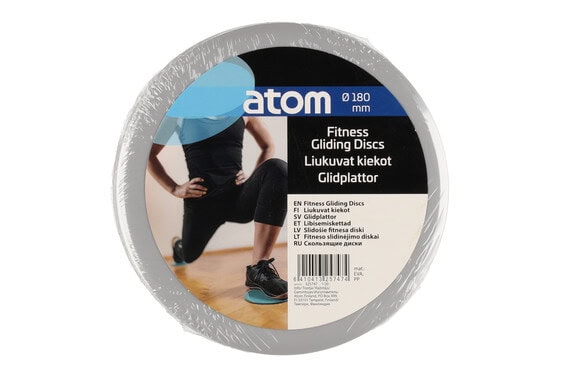 Atom Fitness liukulevyt treeniin, 2 kpl setti core- ja voimaharjoitteluun kotona tai salilla.