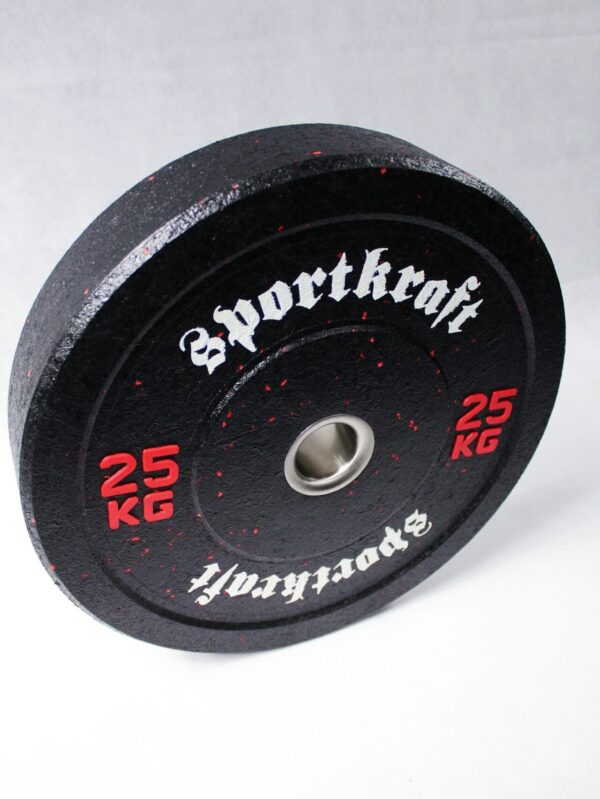SportKraft rouhekumi bumper-levypainosarja 25kg punainen värihiutale suurin vaimennus