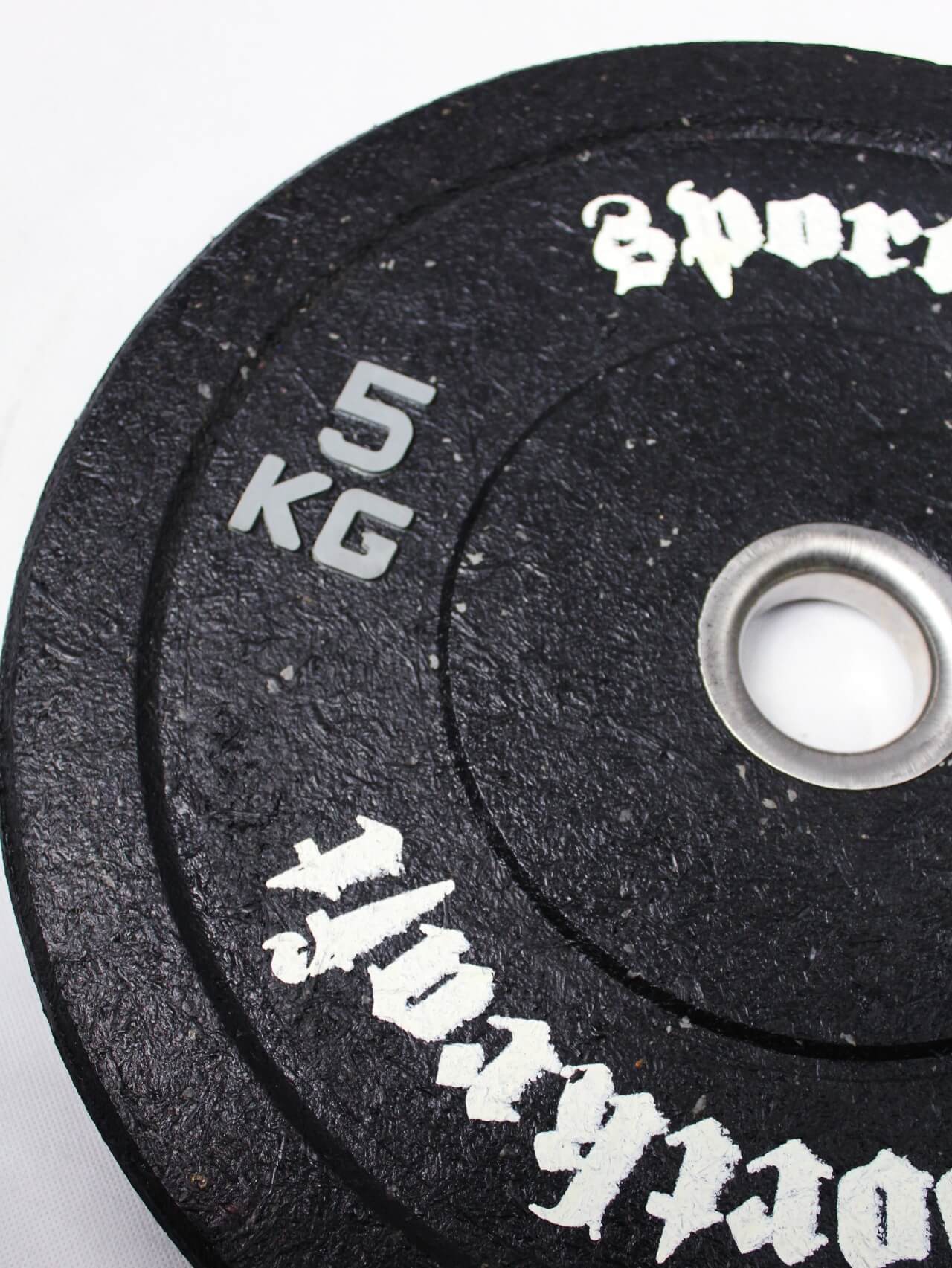 SportKraft rouhekumi bumper-levypainosarja 5kg harmaa värihiutale vahvistettu profiili