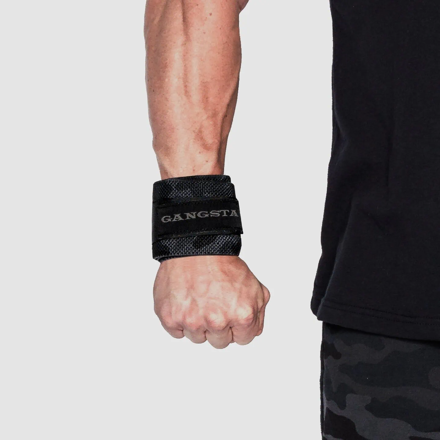 SlingShot Gangsta rannesiteet, IPF hyväksytty - black camo, 36″/90cm