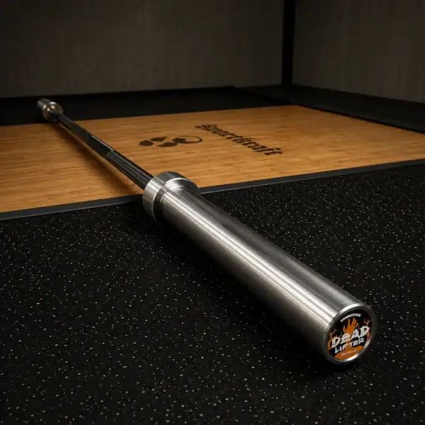 SportKraft Deadlifter Competition maastavetotanko 20kg erikoispitkät kromatut holkit