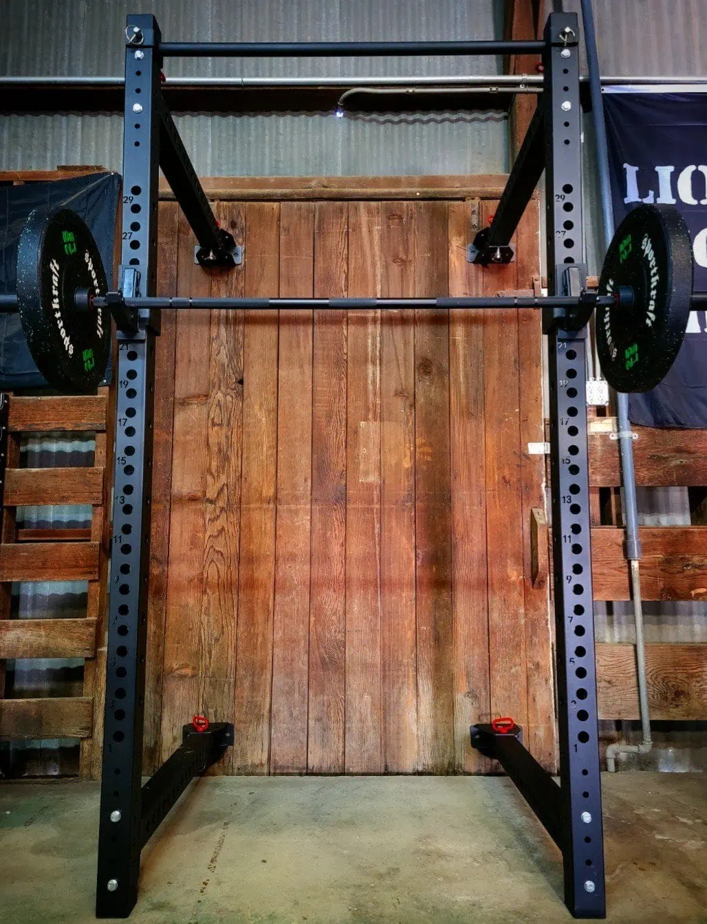 SportKraft Foldable Wall rack / taitettava kyykkyteline