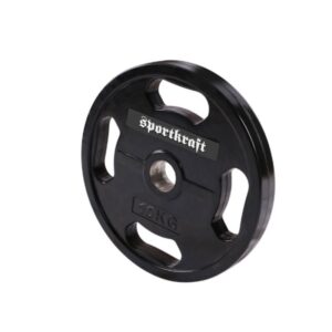 Sportkraft kumitettu levypaino, musta - 10kg