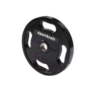 Sportkraft kumitettu levypaino, musta - 10kg