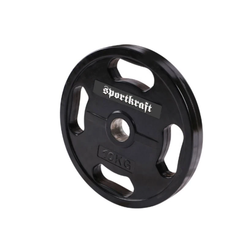 Sportkraft kumitettu levypaino, musta - 10kg