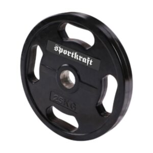 Sportkraft kumitettu levypaino, musta - 25kg