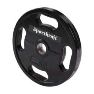 Sportkraft kumitettu levypaino, musta - 25kg