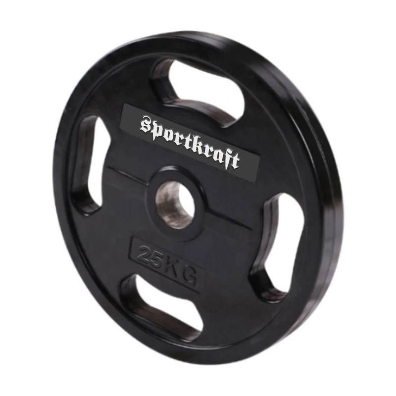 Sportkraft kumitettu levypaino, musta - 25kg