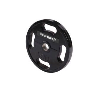 Sportkraft kumitettu levypaino, musta - 5kg
