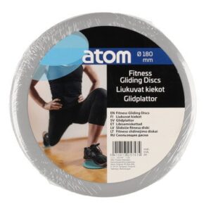 Atom Fitness liukulevyt treeniin, 2 kpl setti core- ja voimaharjoitteluun kotona tai salilla.