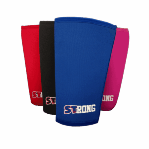 Värikkäät SlingShot STrong tukihihat urheiluun – punainen, musta, sininen ja pinkki.