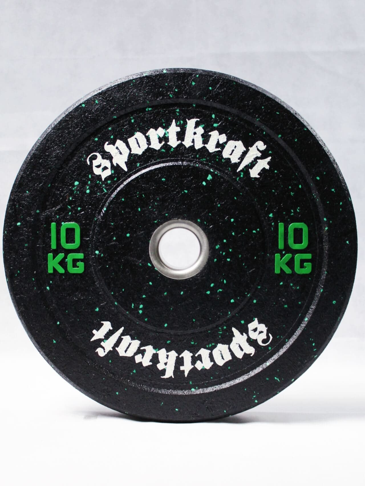 SportKraft rouhekumi bumper-levypaino 10kg vihreä värihiutale