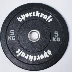 SportKraft rouhekumi bumper-levypaino 5kg harmaa värihiutale
