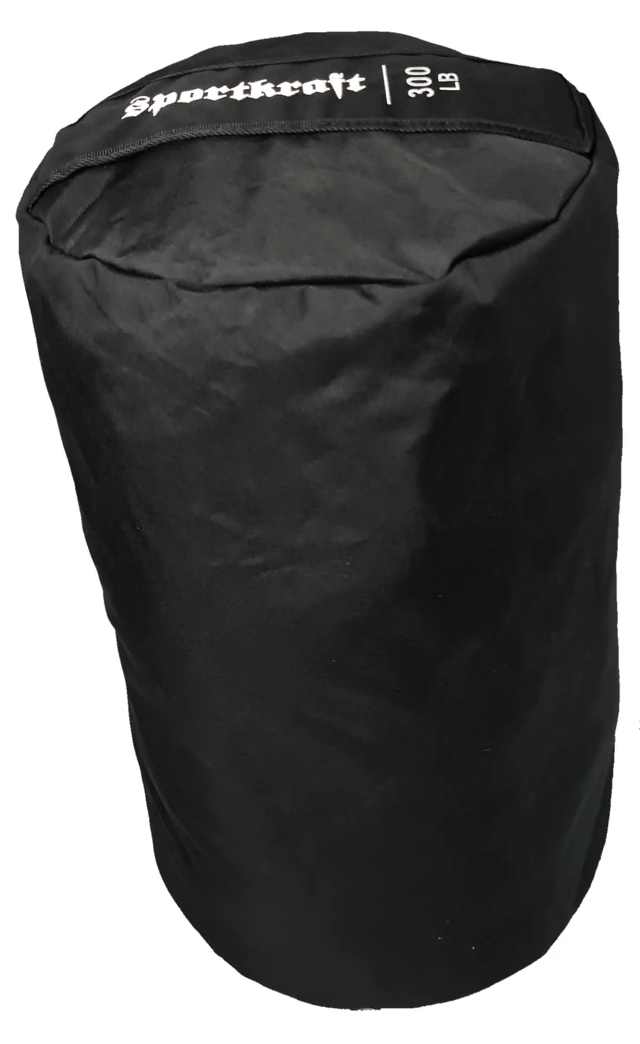 Musta SportKraft-kuntosäkkipussi ulkoiluun ja harjoitteluun, kestävä ja vedenkestävä varustepussi.