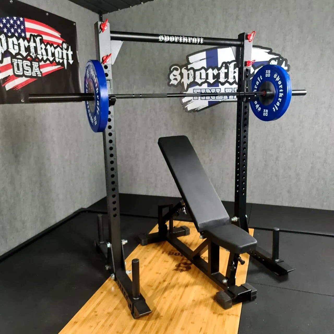 SportKraft Yoke merimieskävely kyykkyteline 1