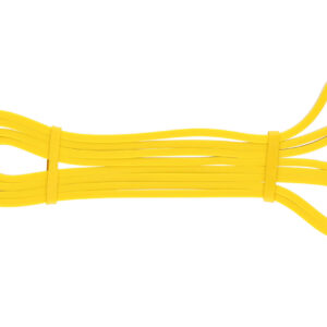 Kirkkaankeltainen joustava kuminauha askarteluun, kiinnitykseen ja käytännön projekteihin.