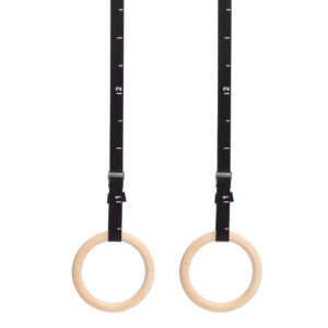 Puiset säädettävät voimistelurenkaat kotitreeniin ja kehonpainoharjoitteluun.