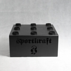 Musta SportKraft 9 tangon tankoteline, moderni ja tyylikäs kuntosalivaruste.