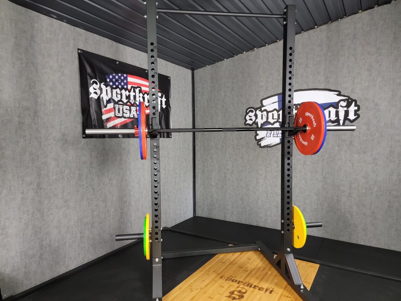 SportKraft Deluxe half rack