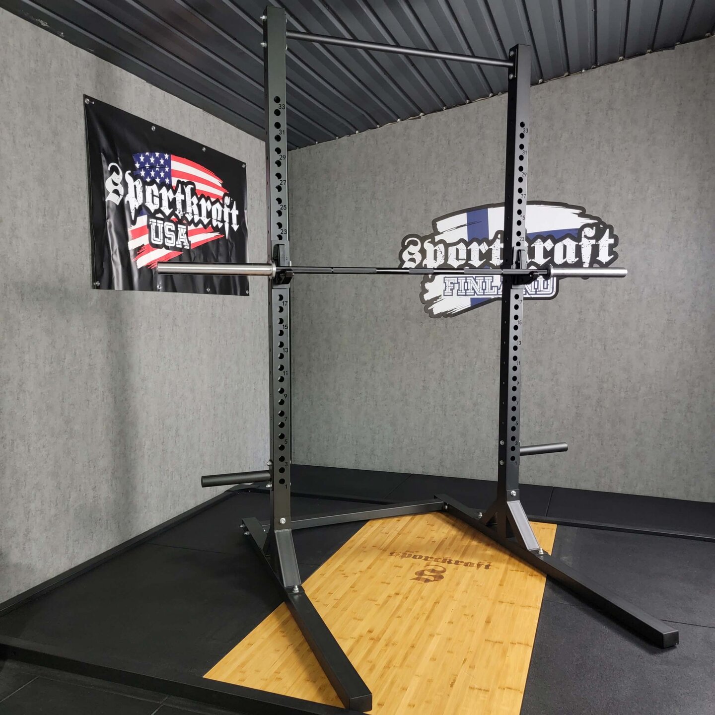 SportKraft Deluxe half rack