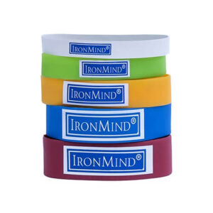 IronMind vastuskuminauhat eri väreissä ja vastustasoissa voima- ja liikkuvuusharjoitteluun.