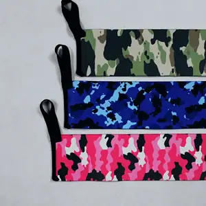 SportKraft Camo pääpannat kolmessa värissä – vihreä, sininen ja pinkki maastokuvio.