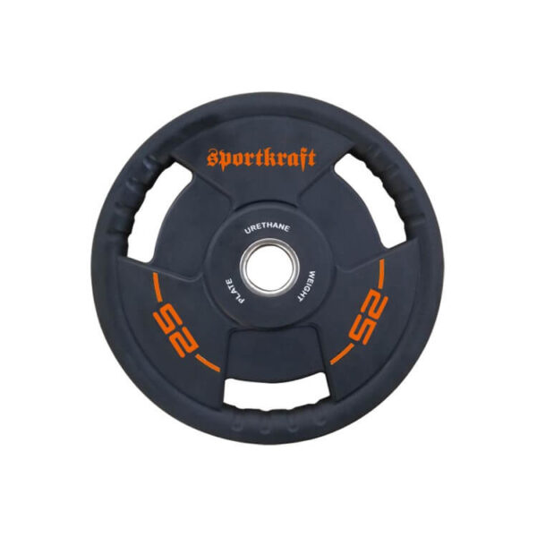 SportKraft Premium PU levypaino 25kg punainen virallinen 45cm halkaisija