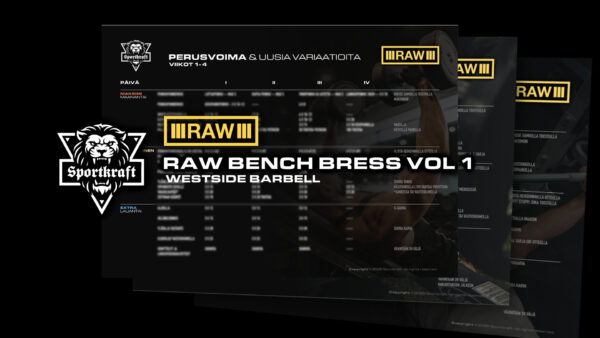 raw bench press vol. 1 ohjelma penkkipunnerrukseen 1