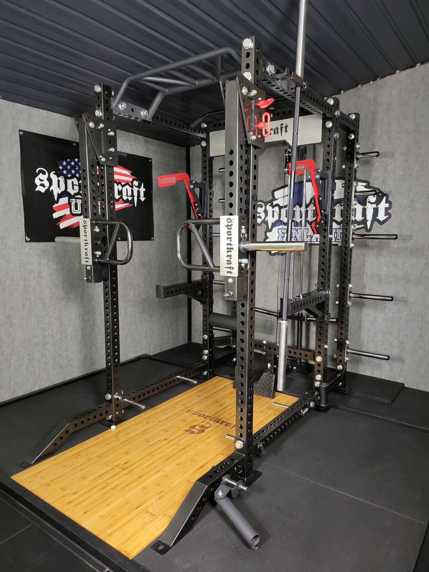 SportKraft Premium Power Rack jatkolla, K229cm S120cm