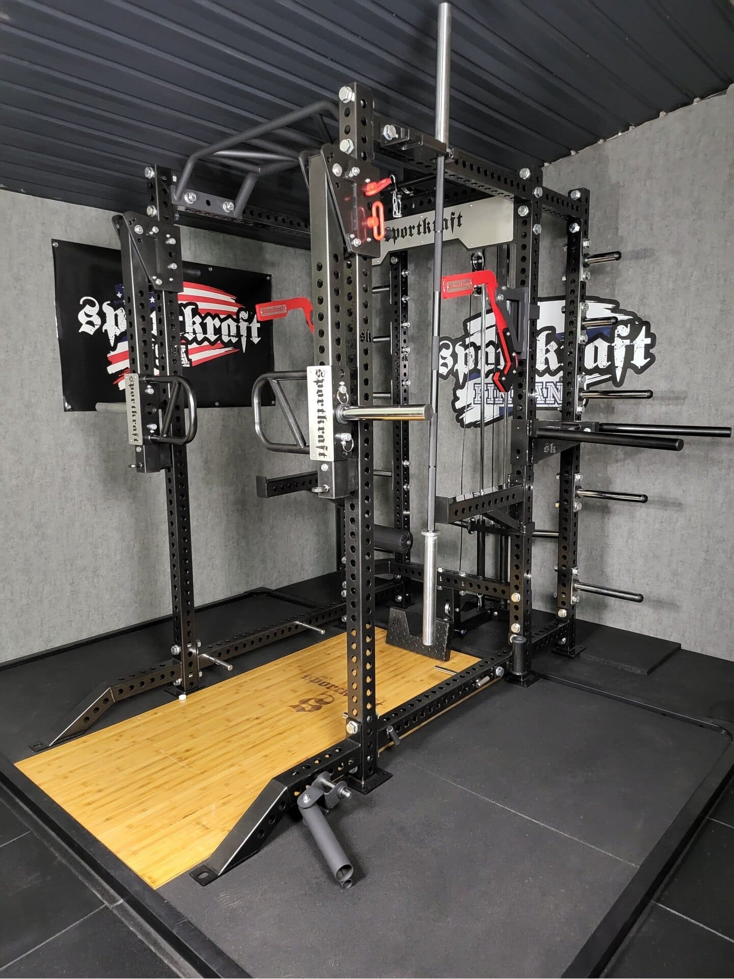 SportKraft Premium Power Rack jatkolla, K229cm S120cm