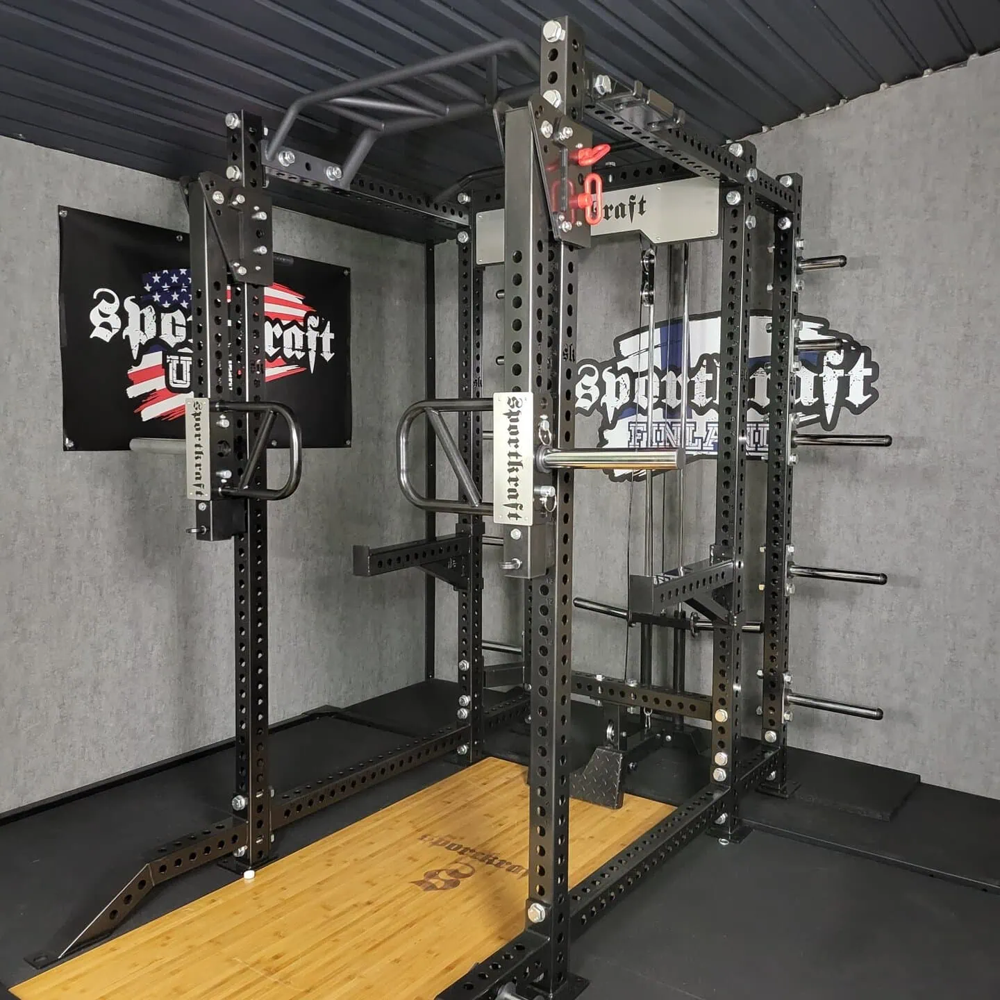 SportKraft Premium Power Rack jatkolla, K229cm S120cm