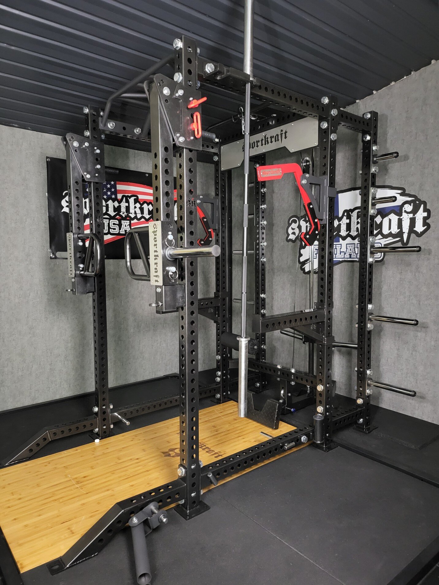 SportKraft Premium Power Rack jatkolla, K229cm S120cm