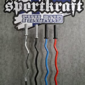 SportKraft painonnostotangot harmaalla taustalla, suomalainen laatu ja monipuoliset värivaihtoehdot.