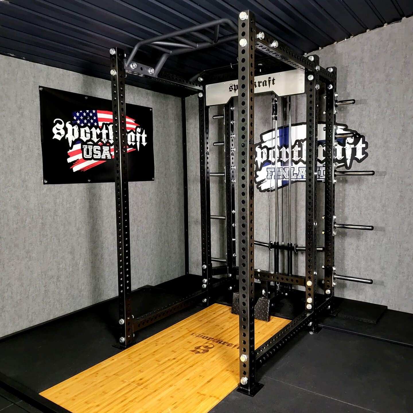 SportKraft Premium Power Rack jatkolla, K229cm S120cm