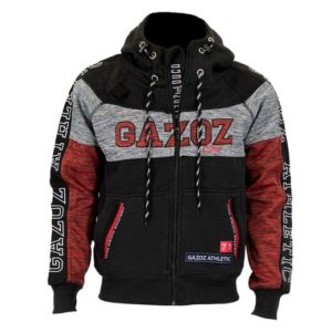 GAZOZ Athletic hoodie black grey red 2