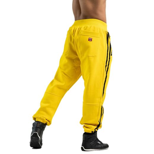 Gazoz Heavy stripe pants black Yellow 2