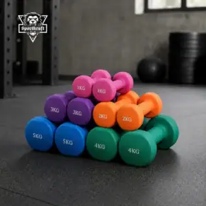 Atom neopreeni käsipaino jumppapainot käsipainosarja 1-5kg SportKraft