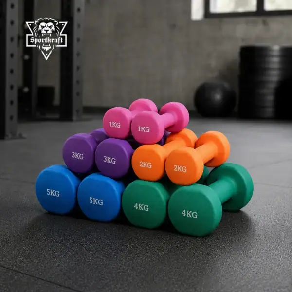 Atom neopreeni käsipaino jumppapainot käsipainosarja 1-5kg SportKraft