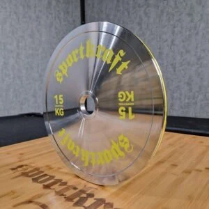 SportKraft kalibroitu teräslevypaino, kromi 15kg