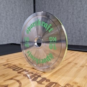 SportKraft kalibroitu teräslevypaino, kromi 10 kg vihreä