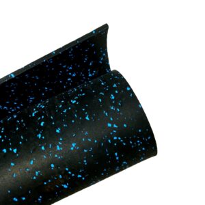 SportKraft Premium kumimatto 6mm sininen Blue Flake hiutaleilla kuntosalille