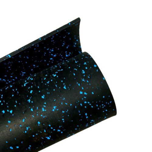 SportKraft Premium kumimatto 6mm sininen Blue Flake hiutaleilla kuntosalille