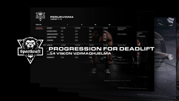 Deadlift progression - 14vk ohjelma maastavetoon