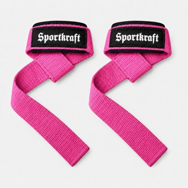 Pinkit SportKraft puuvillaiset vetoremmit kuntosaliharjoitteluun