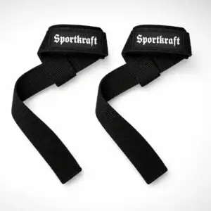 Mustat vetoremmit puuvillaa SportKraft